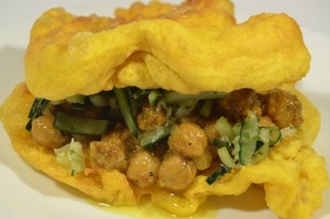 Double, bocadillo de Trinidad y Tobago de garbanzos al curry