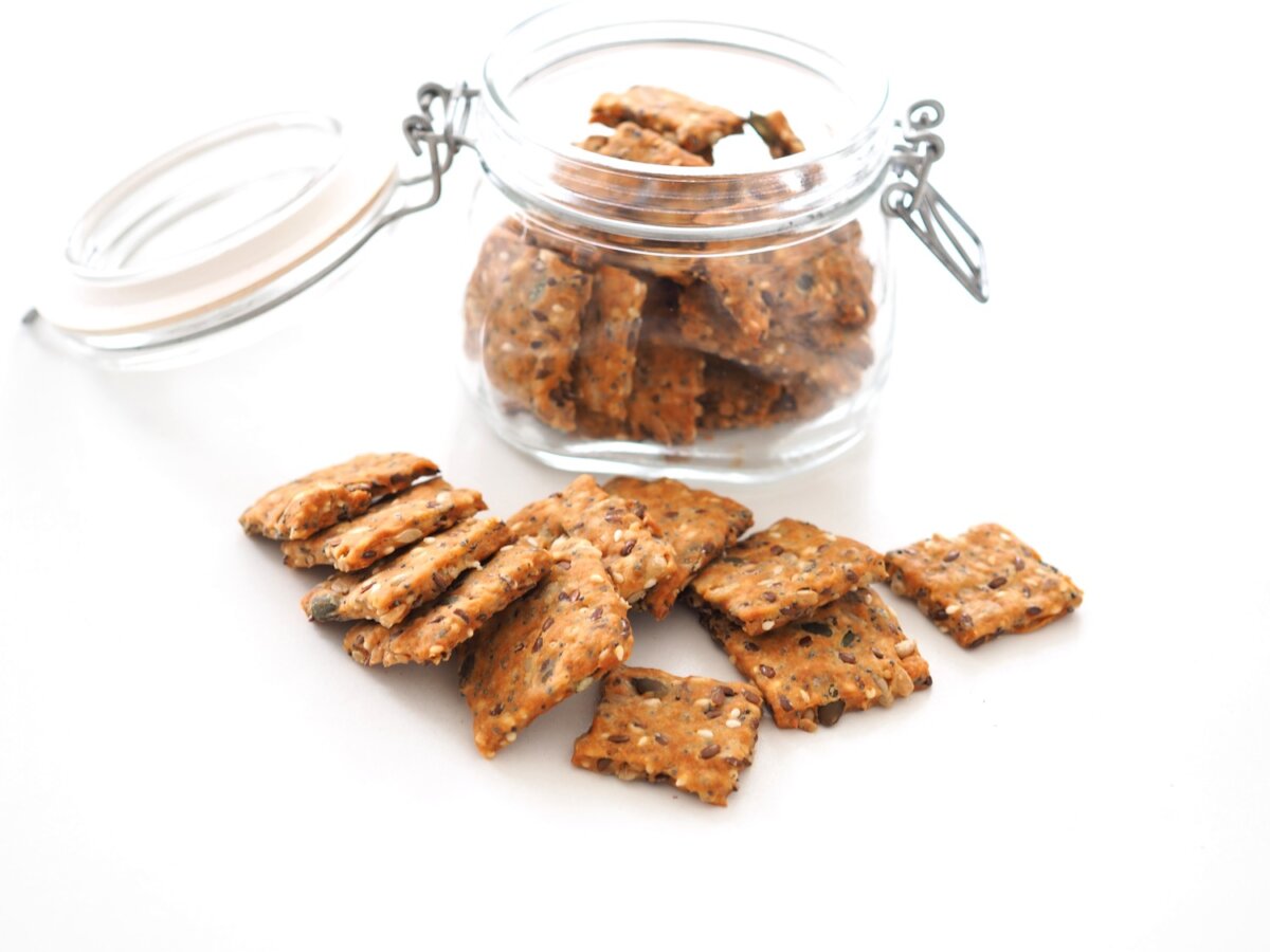 Receta de crackers de semillas
