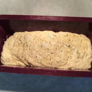 Deja reposar la masa dentro de un molde para pan