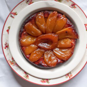 Receta de tarta tatín con masa quebrada